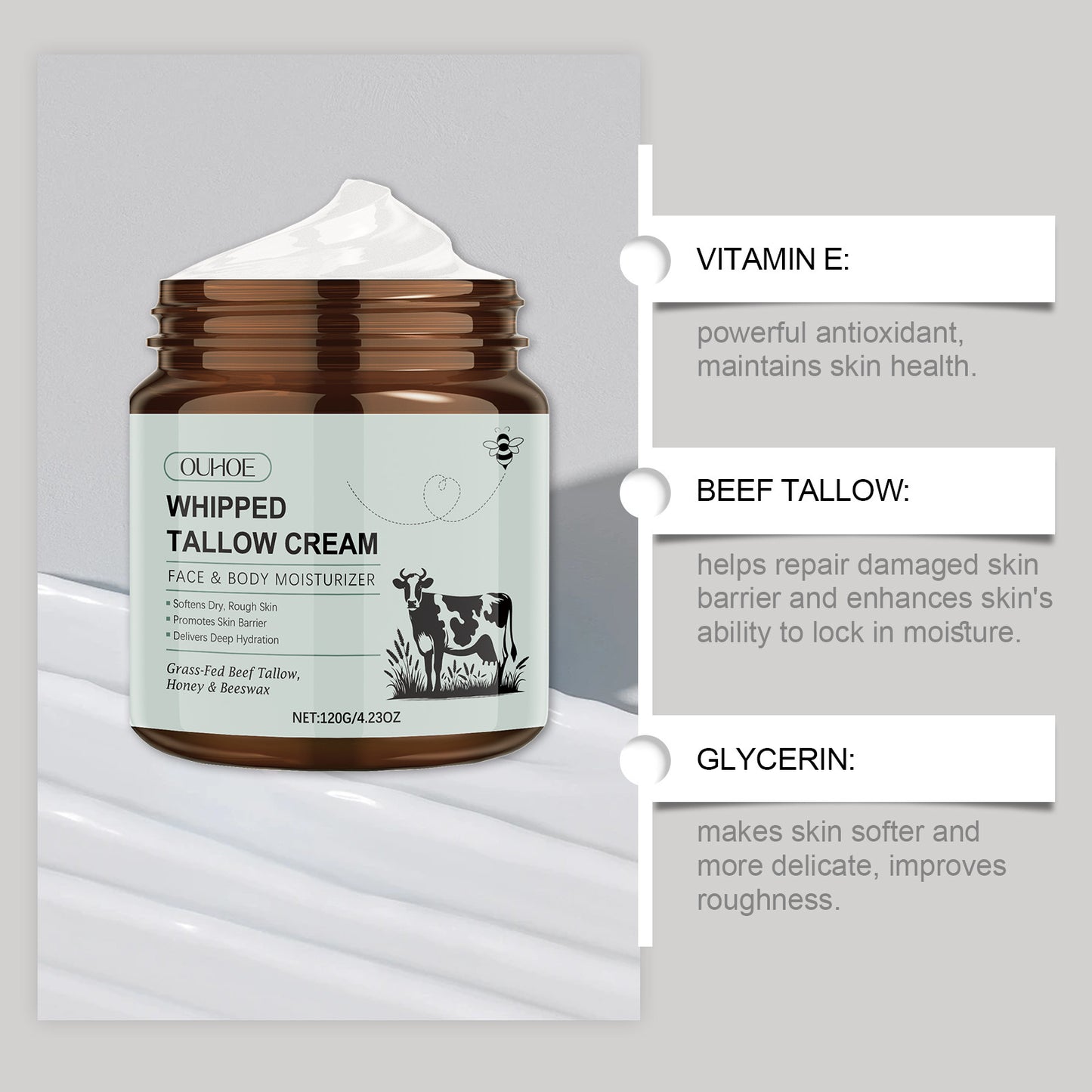 Tallow Crème – Natuurlijke Huidverzorging met Rundvet